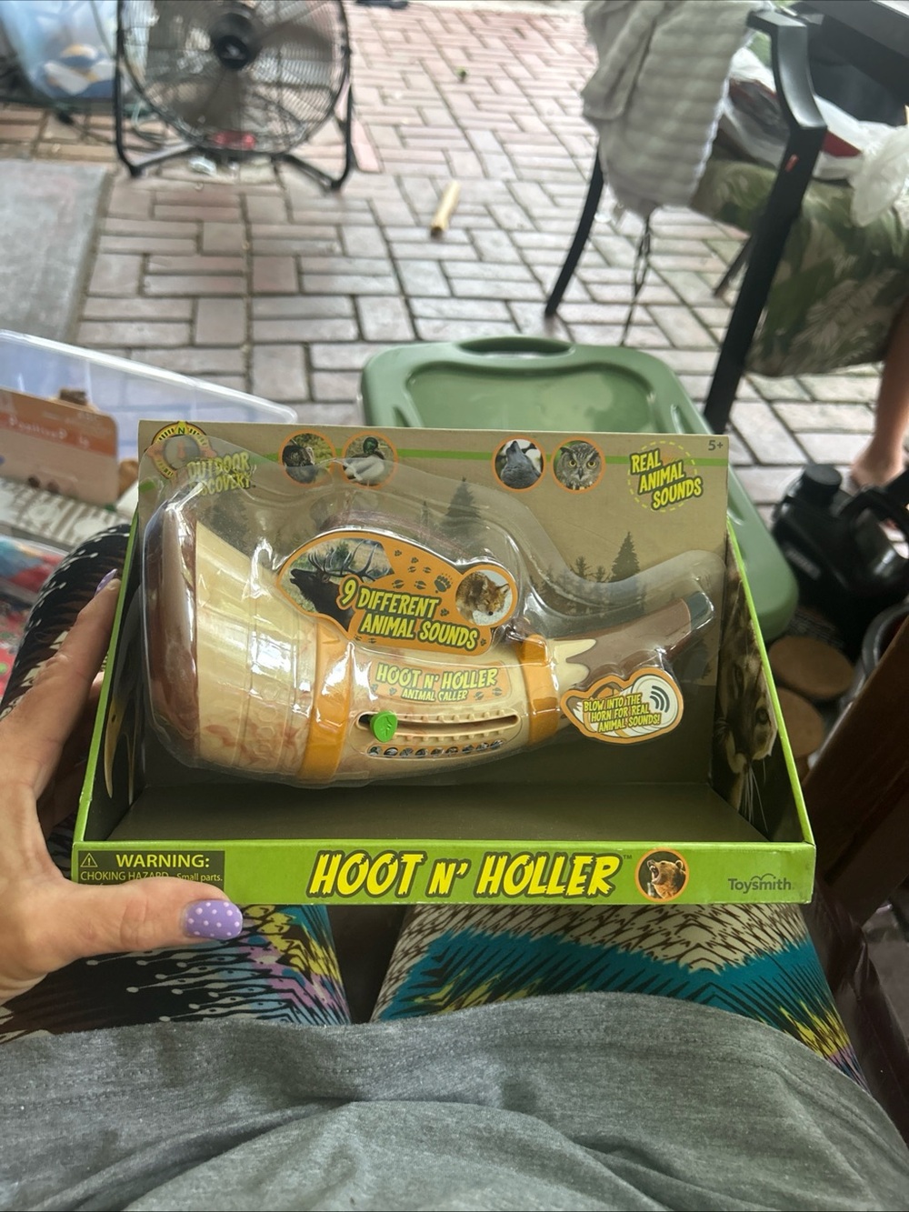 SMITH Hoot N' Holler Animal Call Toy - Green and Yellow